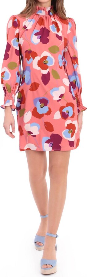 NWT CeCe Floating Poppies Capelet Dress