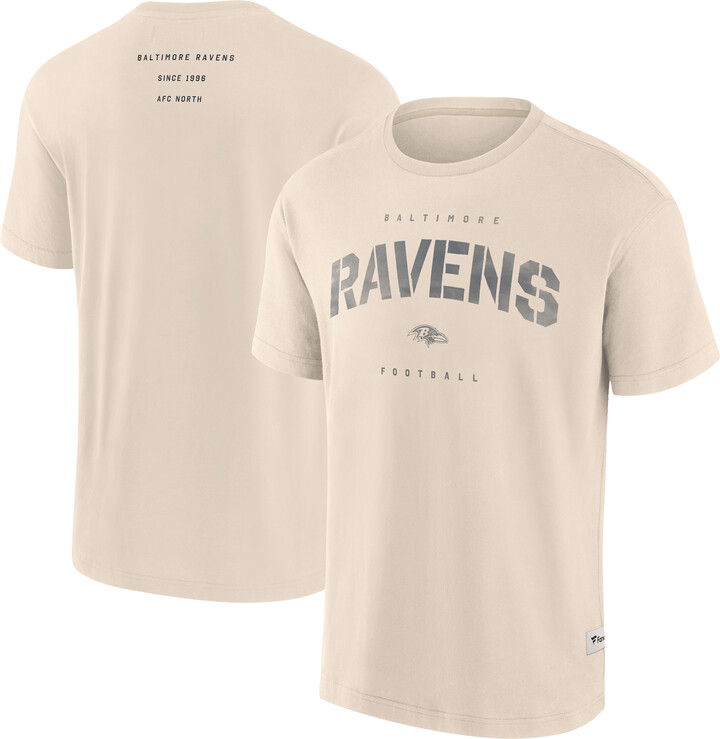 Fanatics Men's Cream Baltimore Ravens Elements Weathered Tonal Future Ground T-Shirt