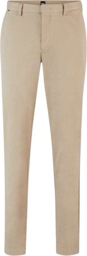 HUGO BOSS Slim-fit chinos in stretch-cotton gabardine