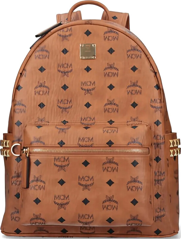 MCM Logo Studded Backpack
