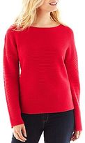 Thumbnail for your product : Liz Claiborne Boatneck Knit Sweater - Petite