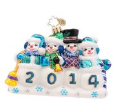 Thumbnail for your product : Christopher Radko '2014 - A Snow-Mazing Year' Handcrafted Glass Snowman Ornament