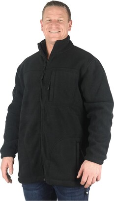 Espionage Big Mens Black Ben Full Zip Polar Fleece Jacket for Sizes 2XL 3XL  4XL 5XL 6XL 7XL 8XL - ShopStyle