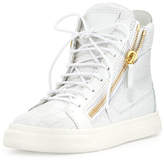 Thumbnail for your product : Giuseppe Zanotti Crocodile-Embossed High-Top Sneaker