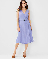 Thumbnail for your product : Ann Taylor The Belted Sleeveless Dress in Cross Weave