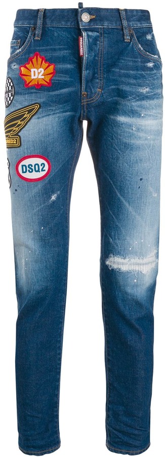 dsquared2 jeans patches