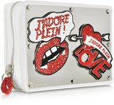 Thumbnail for your product : Philipp Plein Heartbeat Leather and Metal Clutch