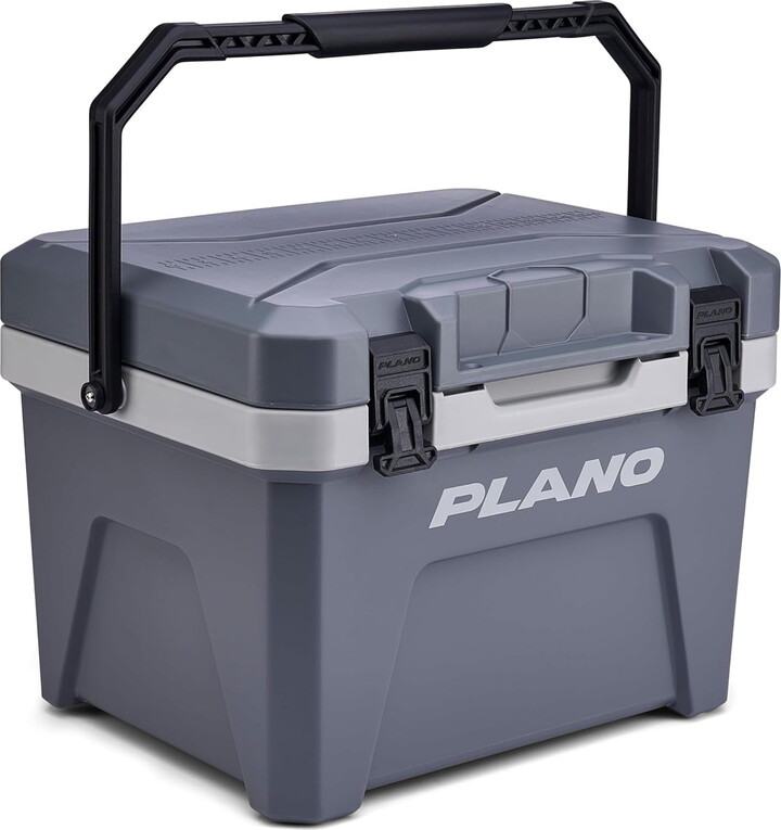 Plano Frost 21 Quart Heavy Duty Cooler w/ Built In Bottle Opener and Dry Basket, Storm Gray
