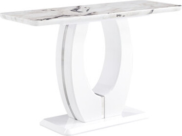 Wrought Studio Splendid Glossy White Rectangular Counter Bar Table For Living Room Kitchen Restaurant - 47.4\