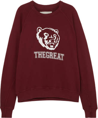 The Great The College Printed French Cotton-terry Sweatshirt