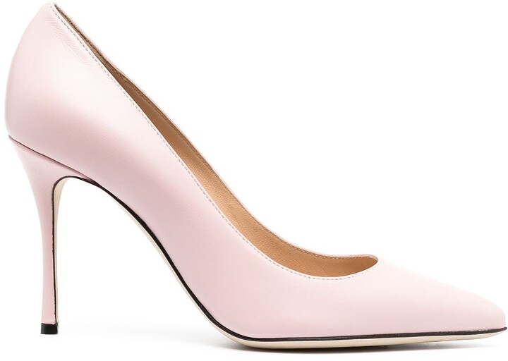 light pink closed toe heels