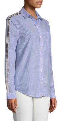 Striped Long-Sleeve Cotton Shirt