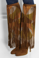 Thumbnail for your product : Brian Atwood Lindy fringed suede knee boots