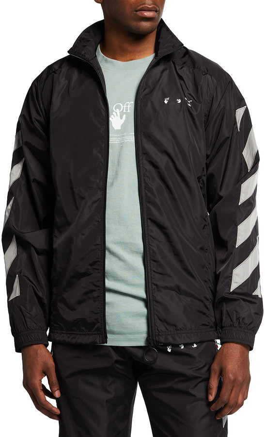 OffWhite Men's DiagonalStripe Nylon Track Jacket ShopStyle