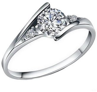 Acme Classic Sparkling Diamond Ring Promise Engagement Wedding Rings for Women