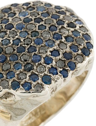 Rosa Maria Pave Diamond And Sapphire Ring