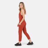 Thumbnail for your product : Lezat Costa Organic Cotton Waffle Thermal Pocketed Jumpsuit - Brick