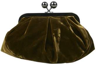 Max Mara Brown Velvet Clutch bags