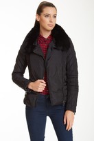 Thumbnail for your product : Members Only Fox Fur Moto Puffer Jacket