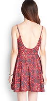 Thumbnail for your product : Forever 21 Scoop-Back Printed Dress