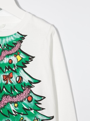 Stella McCartney Kids Christmas Tree print T-shirt