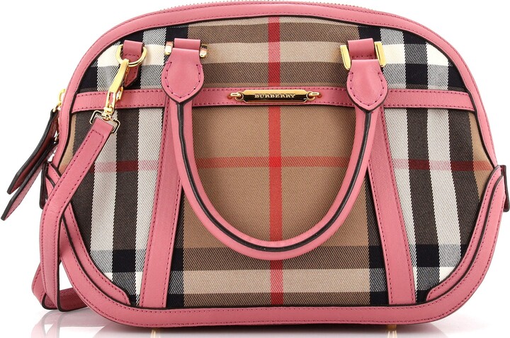 Burberry Bridle Abbott Crossbody Bag House Check Canvas and