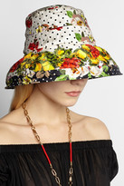 Thumbnail for your product : Dolce & Gabbana Printed satin-jacquard sunhat