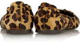 Thumbnail for your product : Tory Burch Reva leopard-print calf hair ballet flats