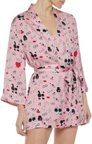 Thumbnail for your product : Alice + Olivia Maylin Printed Satin Robe