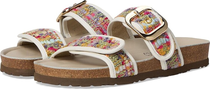 (取寄) ナオト レディース ナッシュビル Naot women Nashville Pink and Marigold Tweed/White Leather Naot Footwear Nashville Women's Sandals Pink and Marigold Tweed