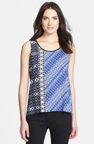 Thumbnail for your product : Classiques Entier Scoop Neck Print Stretch Silk Top