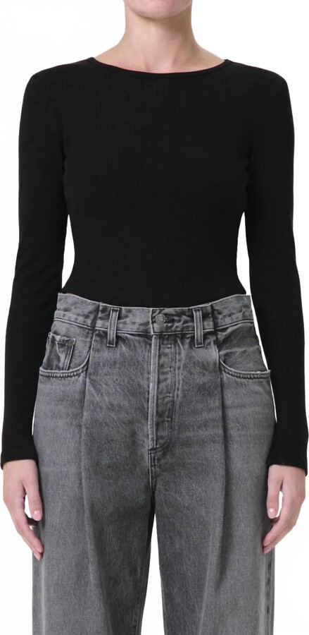 AGOLDE Nova Long Sleeve Tee In Americano