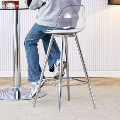 Dakota Fields Modern And Comfortable Upholstered Bar Chairs Metal Legs Bar Chairs Suitable For Part Of The Crowd Stylish Design For Dining Room Kitchen Terrac