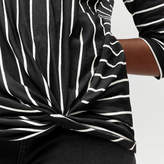 Thumbnail for your product : Warehouse Stripe Twist Front Top