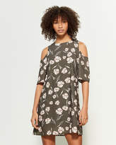 Thumbnail for your product : Apricot Floral Print Cold Shoulder Shift Dress