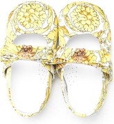 Thumbnail for your product : Versace Children Baroque-Print Ballerina Shoes