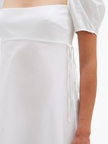 Thumbnail for your product : Brock Collection Puffed-sleeve Cotton-blend Poplin Dress - White