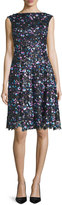 Thumbnail for your product : Talbot Runhof Korbut Cap-Sleeve Embellished Dress, Multi Colors