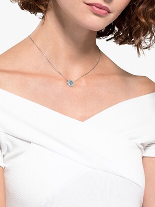 Swarovski Sunset Crystal Pendant Necklace, Silver/Light Blue