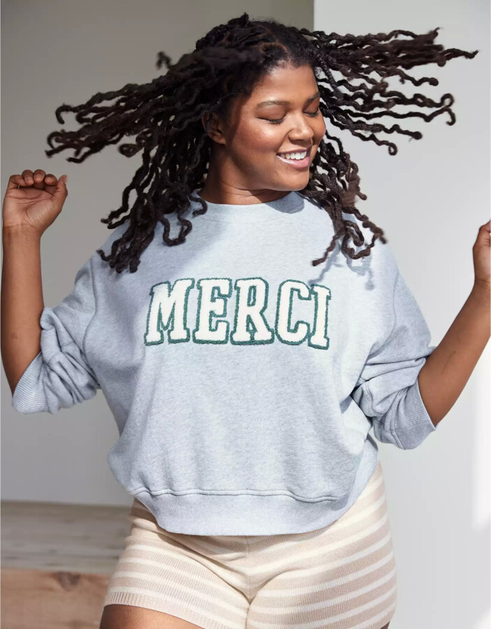 aerie offline twist back sweatshirt