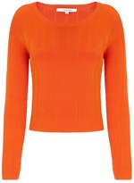 Thumbnail for your product : Carven Orange Hemstitched Cropped Top