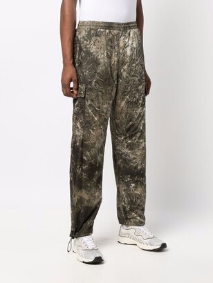 patterned straight leg trousers