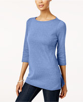 Thumbnail for your product : Karen Scott Cotton Boat-Neck Tunic Top, Created for Macy's