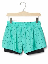 Thumbnail for your product : Gap GapFit kids print double-layer shorts