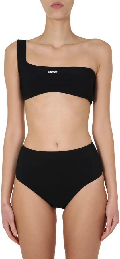 off white one shoulder bikini