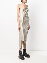 Thumbnail for your product : Paco Rabanne Asymmetric Ruched Midi Dress