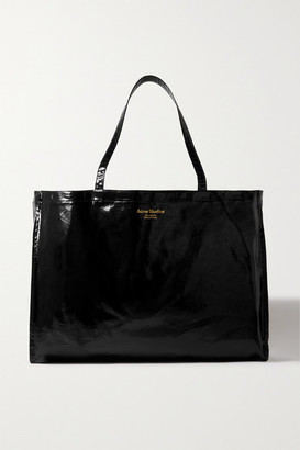 Acne Studios Printed Coated Cotton-blend Tote - Black