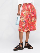 Thumbnail for your product : Comme des Garçons Comme des Garçons Floral-Print Midi Dress
