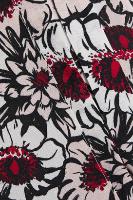 Markus Lupfer Caroline Asymmetric Floral-print Crepe Midi Wrap Skirt