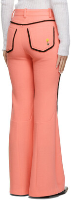 Cormio Pink Bianca Contrast Flare Trousers